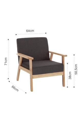 Fauteuil Teresa - Naturel et gris foncé