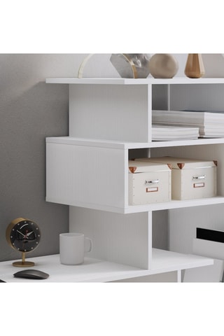 Bureau et bibliothèque Ghea - Blanc