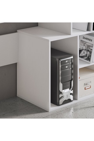 Bureau et bibliothèque Ghea - Blanc
