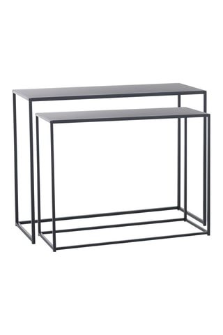 Console double Thin - Noir - 77,5 x 40 x 100 cm