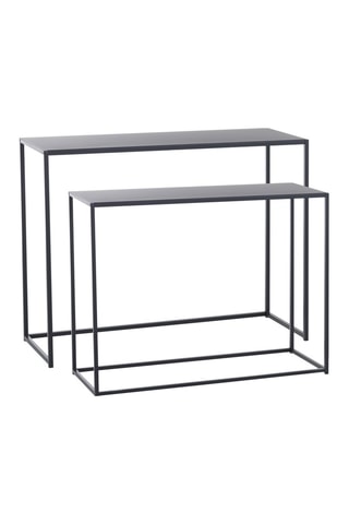 Console double Thin - Noir - 77,5 x 40 x 100 cm