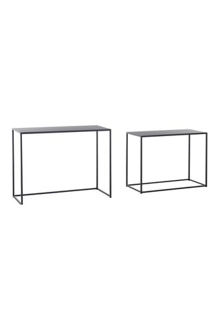 Console double Thin - Noir - 77,5 x 40 x 100 cm