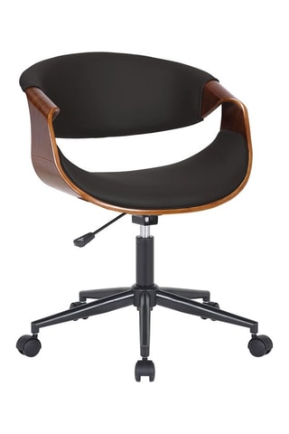 Chaise de bureau Visby - Naturel et noir
