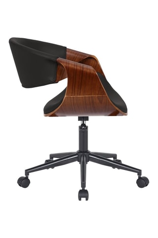 Chaise de bureau Visby - Naturel et noir