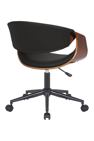 Chaise de bureau Visby - Naturel et noir