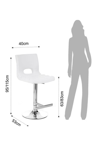 Tabouret de bar Sem -  Blanc