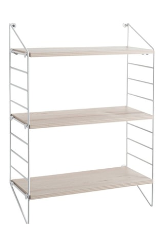 Etagère murale Mi-Ti-Ka Big - Imitation bois et blanc