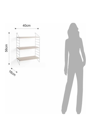 Etagère murale Mi-Ti-Ka Big - Imitation bois et blanc