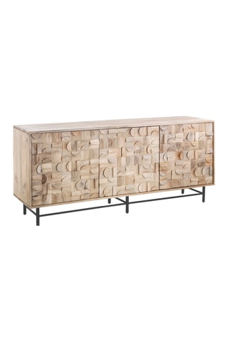 Buffet 3 portes Amon - Naturel et noir