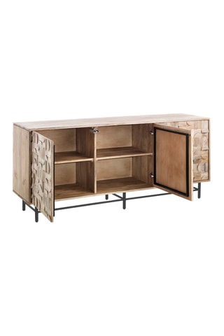 Buffet 3 portes Amon - Naturel et noir