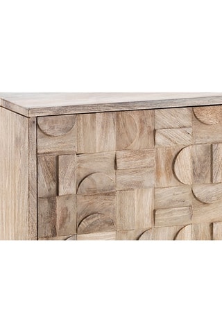 Buffet 3 portes Amon - Naturel et noir
