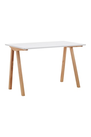 Bureau Mak - Blanc et chêne