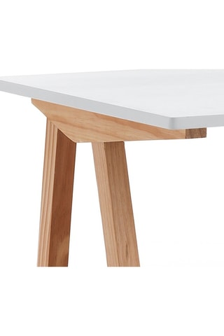 Bureau Mak - Blanc et chêne