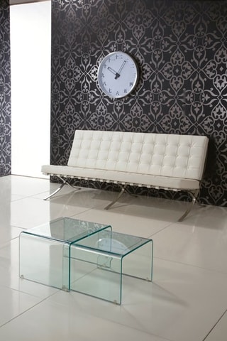 2 tables gigognes Cristaldouble - Transparent