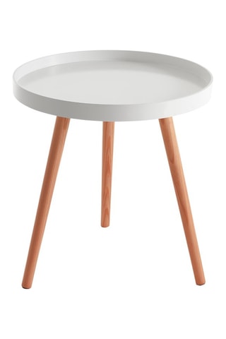 Table basse Kyra - Blanc et naturel