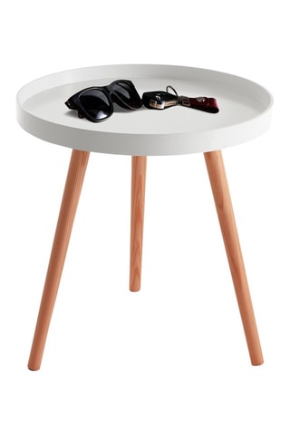 Table basse Kyra - Blanc et naturel