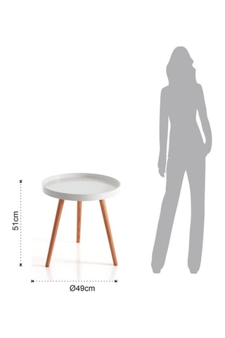 Table basse Kyra - Blanc et naturel
