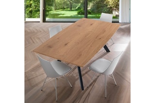 Table Pejo - Imitation bois et noir