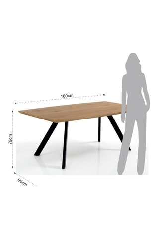 Table Pejo - Imitation bois et noir
