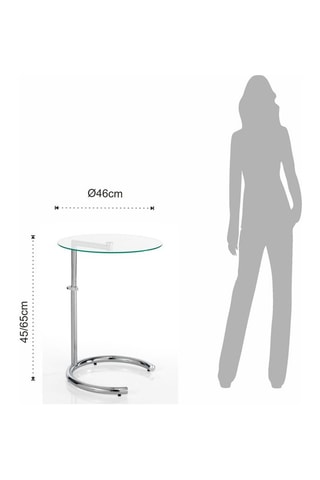 Table basse Hardy Evo - Transparent et argenté