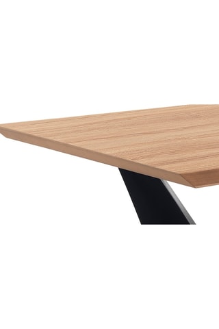 Table Cleft Oak - Imitation chêne et noir mat