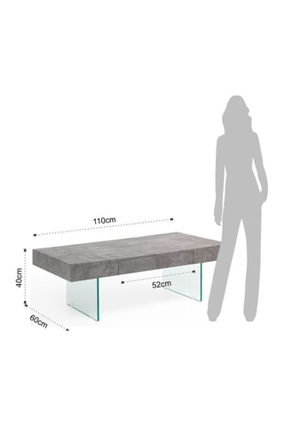 Table basse Waver Cement - Gris