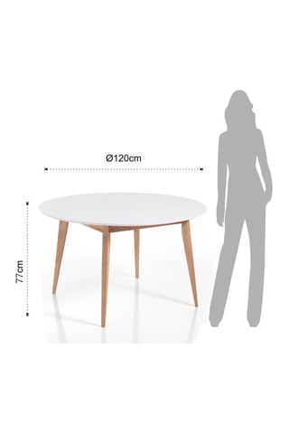 Table Jak - Blanc et naturel