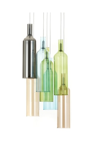 Suspension 7 lumières Bottles -  Multicolore