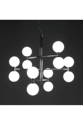 Suspension Alycia - Chrome et blanc