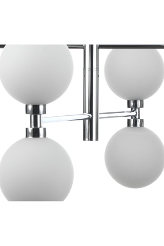 Suspension Alycia - Chrome et blanc
