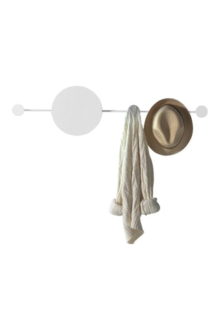 Porte-manteau avec applique LED - Blanc