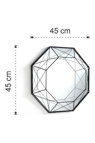 Miroir mural Diamond - Noir opaque