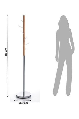 Portemanteau Pin - Naturel et blanc