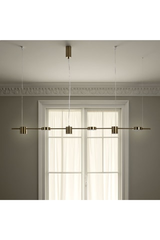 Suspension LED Domino - Doré - 5 x 42 W - Classe B