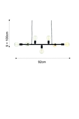 Suspension Kiara - Noir - 7 x 40 W