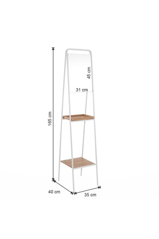 Miroir Lazza - Blanc - 165 x 35 x 40 cm