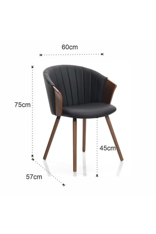 Chaise en bois Bryan - 75 x 60 x 57 cm