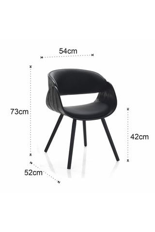 Chaise en bois Visby - 73 x 54 x 52 cm