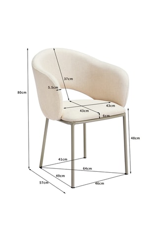 2 chaises Jade - 80 x 57 x 46 cm
