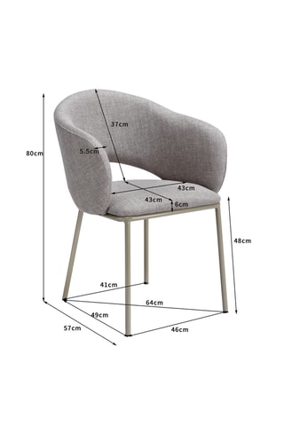 2 chaises Jade - 80 x 57 x 64 cm