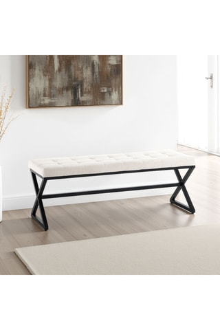 Banc Maxim - Beige - En tissu -