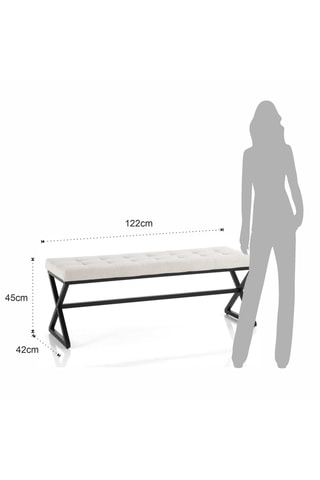 Banc Maxim - Beige - En tissu -