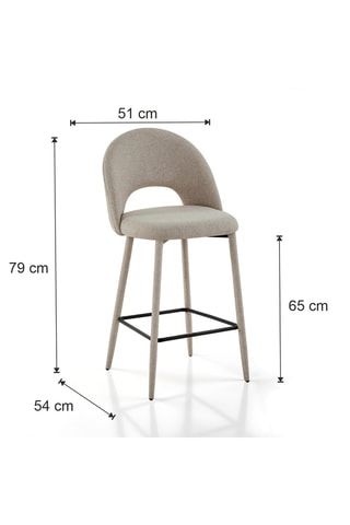 2 tabourets de bar Selma - 79 x 51 x 54 cm