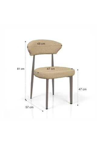 2 chaises Melania - 81 x 48 x 57 cm