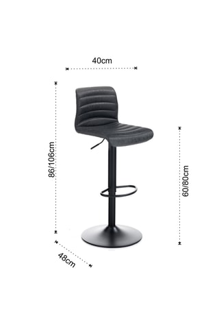 2 tabourets de bar Garbo - 86/106 x 40 x 48 cm