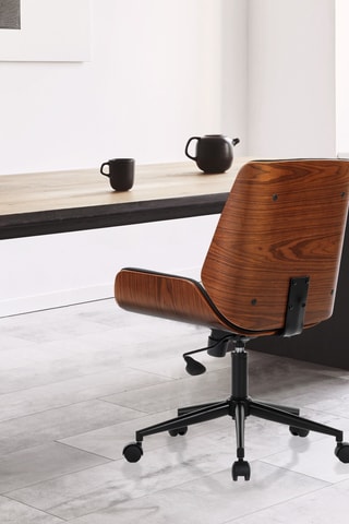 Fauteuil de bureau en bois Odda - 81/79 x 55 x 58 cm