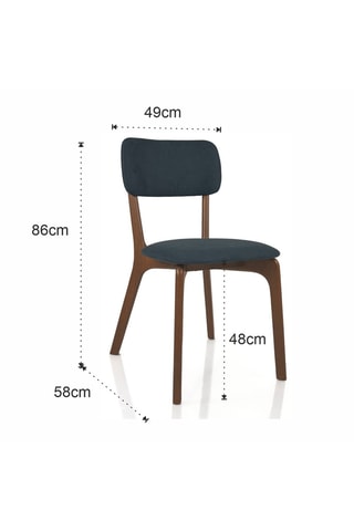 2 chaises en bois massif Agata - 86 x 49 x 58 cm