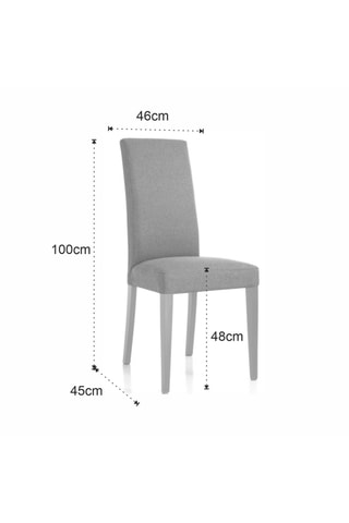 2 chaises en bois Lella - 100 x 46 x 45 cm