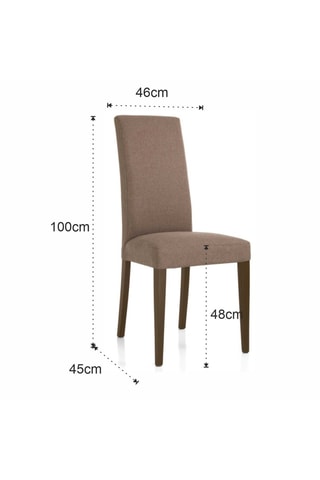 2 chaises en bois Lella - 100 x 46 x 45 cm