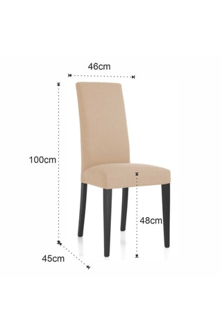 2 chaises en bois d’épicéa Lella - 100 x 46 x 45 cm